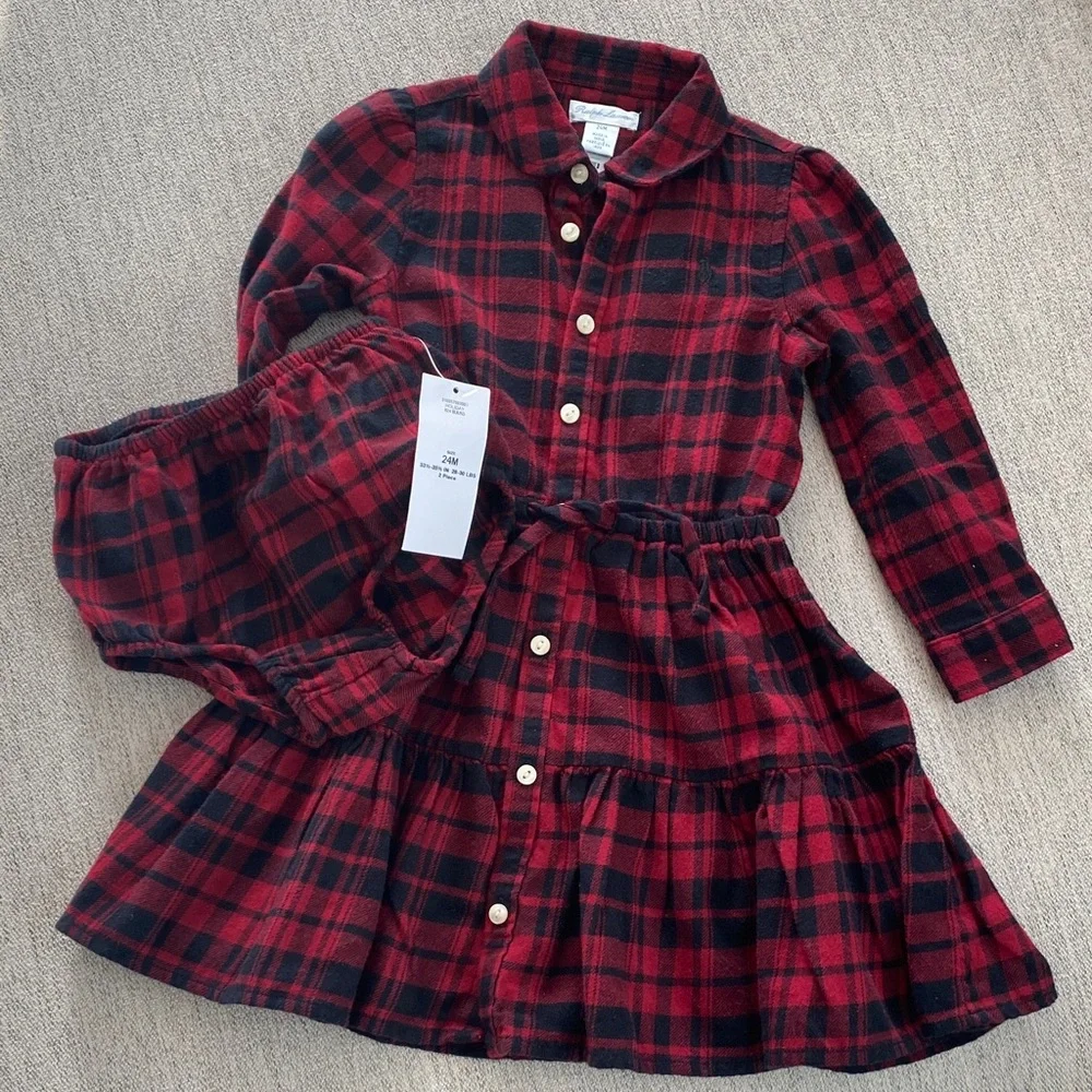Ralph Lauren Red & Black Plaid Dress